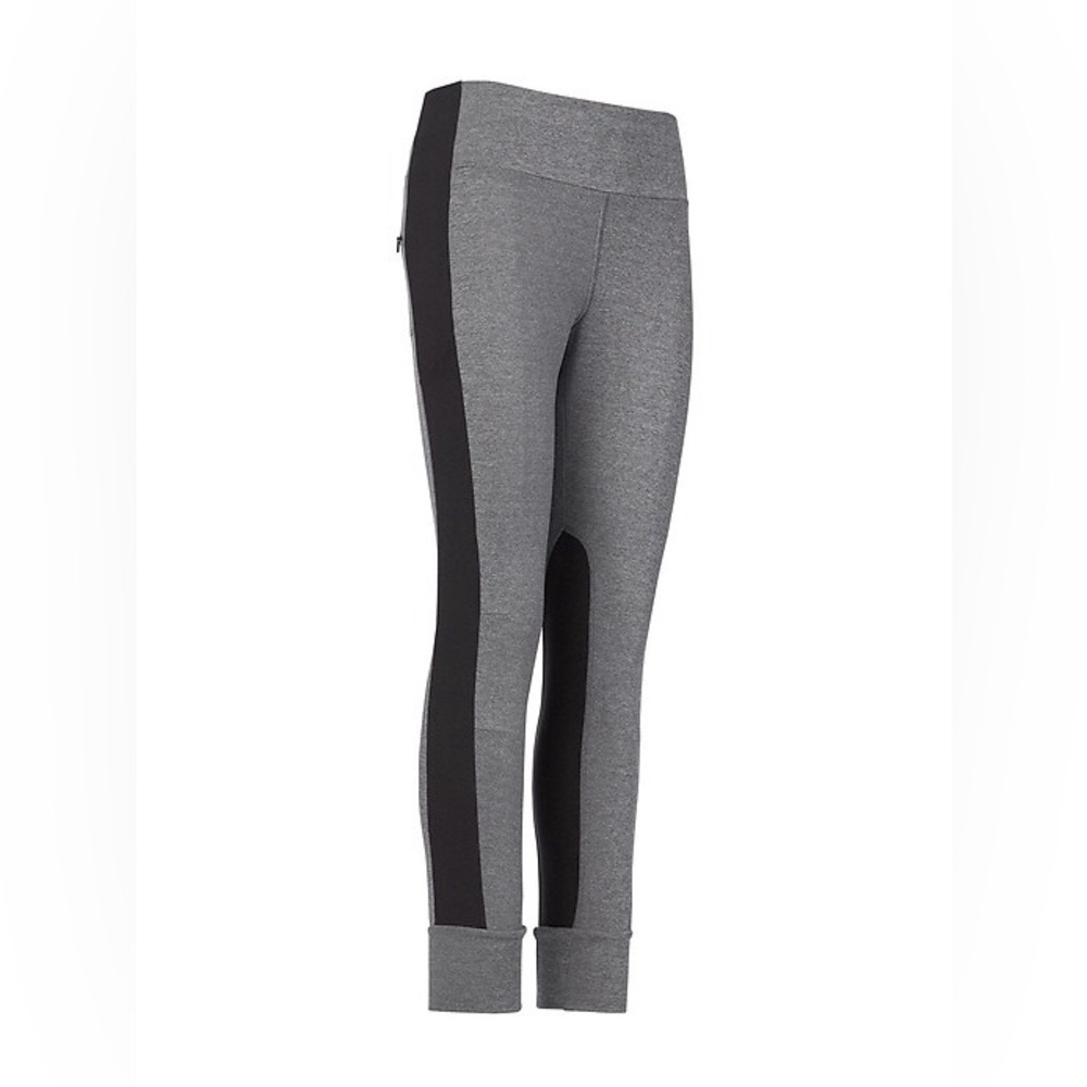 Athleta Essex hybrid workout leggings gray & black Size Small Tall